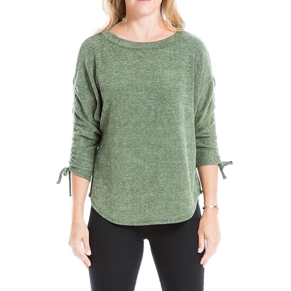MAX STUDIO Ruched 3/4 Dolman Sleeve Sweater - Picture 7 of 7